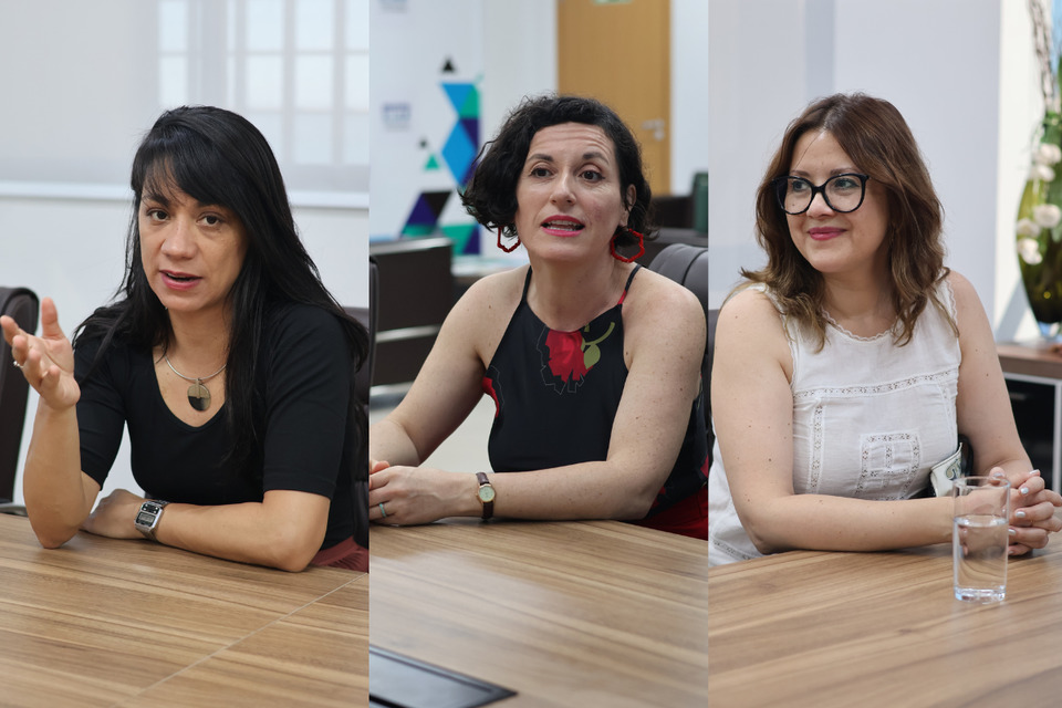 Natalia, Alejandra e Mónica (E p/ D) durante visita à Reitoria e ao Câmpus de Palmas, nesta quinta-feira (3 de julho) (Fotos: Samuel Lima/Sucom)
